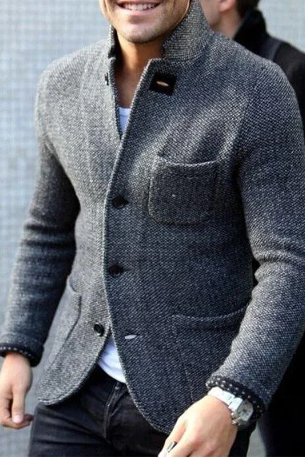 Men's Wool Winter Cardigan | Elegant Soft Knit Retro Sweater