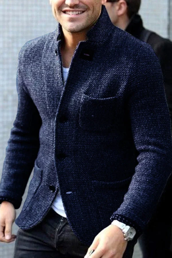 Men's Wool Winter Cardigan | Elegant Soft Knit Retro Sweater