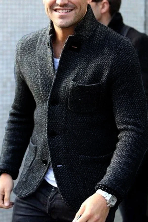 Men's Wool Winter Cardigan | Elegant Soft Knit Retro Sweater