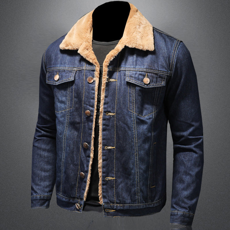 Men's Denim Winter Jacket | Classic Warm Lined Outerwear