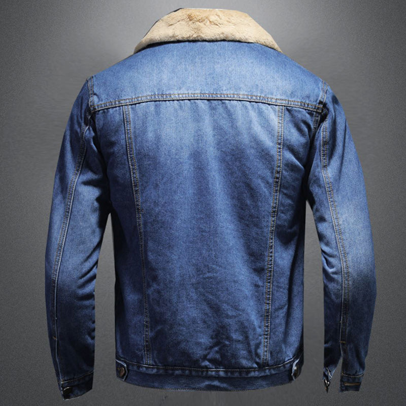 Men's Denim Winter Jacket | Classic Warm Lined Outerwear