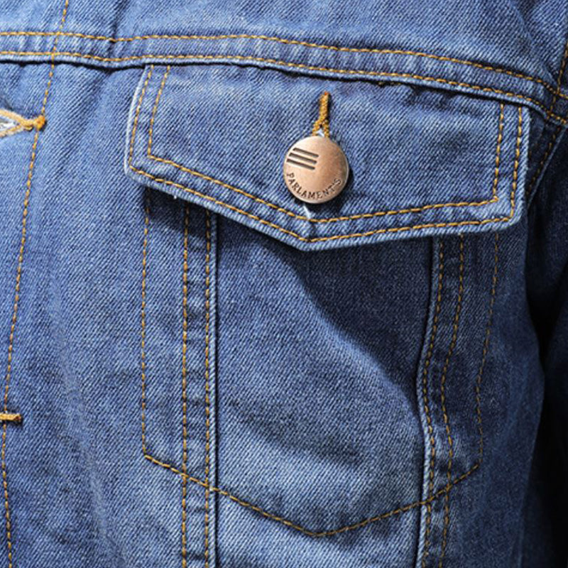 Men's Denim Winter Jacket | Classic Warm Lined Outerwear