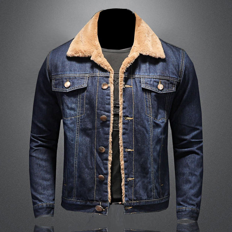 Men's Denim Winter Jacket | Classic Warm Lined Outerwear
