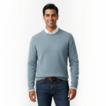 Men's Merino Wool Crew Neck Sweater | Elegant Breathable Knit Top