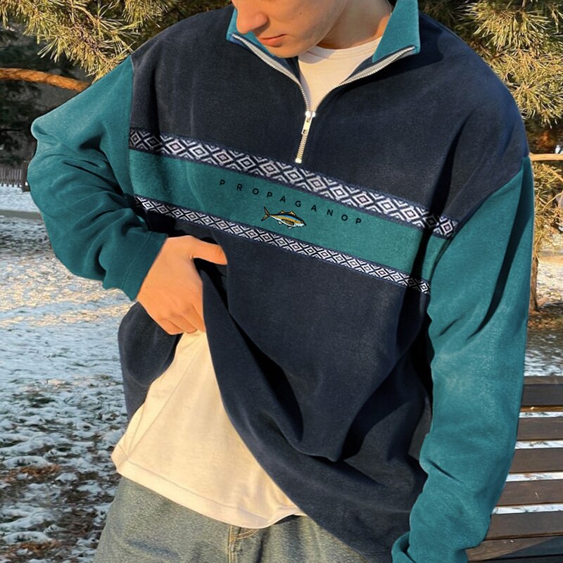 Men's Knit Autumn Winter Zip Sweater | Retro Elegant Casual Top