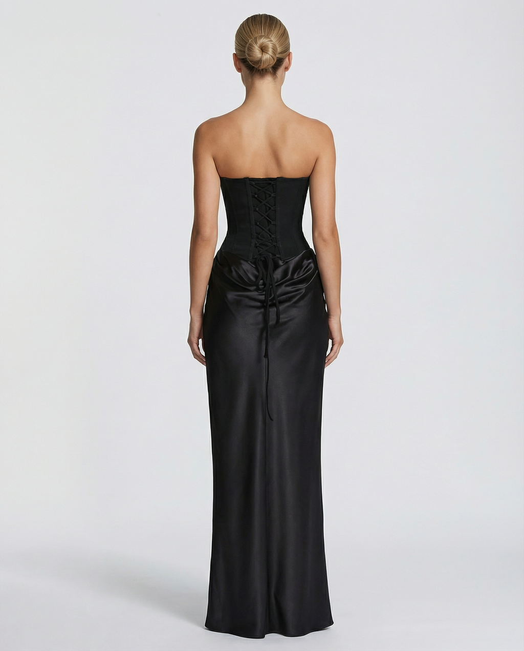 Gemma | Maxi Dress with Strapless Corset and Draped Skirt